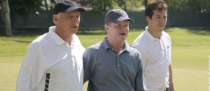Tom Kite walks with his Pro-Am Teammates (photo: The PGA of America)